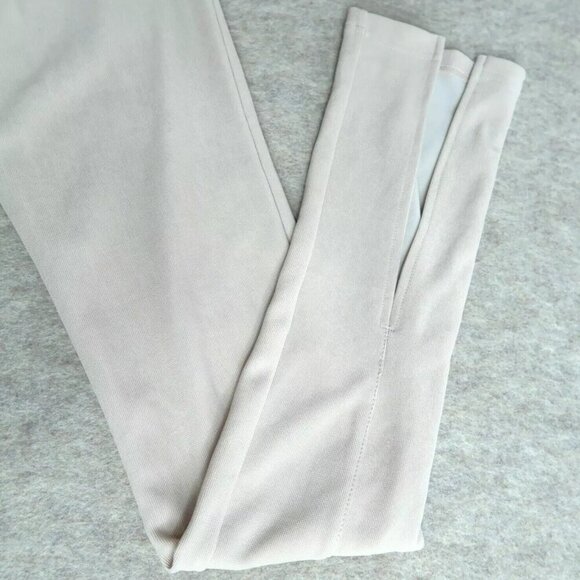 Adika Slit Bottom Panta Pull On Beige Tan Slim Stretch Polyester Women's Small - Picture 5 of 8